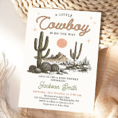Desert Western Cowboy Baby shower Uitnodiging