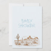  Desert Western Little Cowboy Baby shower Kaart (Achterkant)