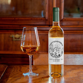 Desert Western Vrijgezellenfeest Persoonlijke brui Wijn Etiket