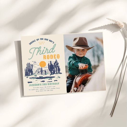 Desert Western Wild West 3e verjaardag Kaart