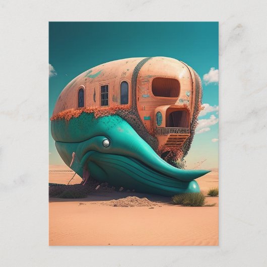 Desert whale house briefkaart (Voorkant)
