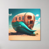 Desert whale house canvas afdruk (Voorkant)