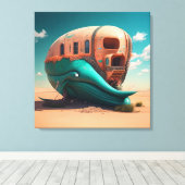 Desert whale house canvas afdruk (Insitu (Houten vloer))