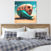 Desert whale house canvas afdruk (Insitu (Slaapkamer))