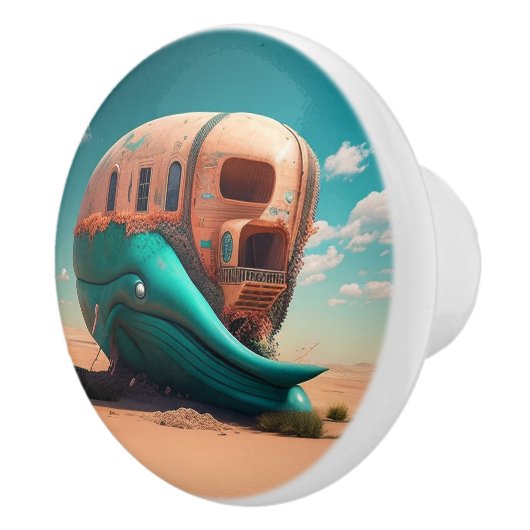 Desert Whale House Keramische Knop (Rechts)