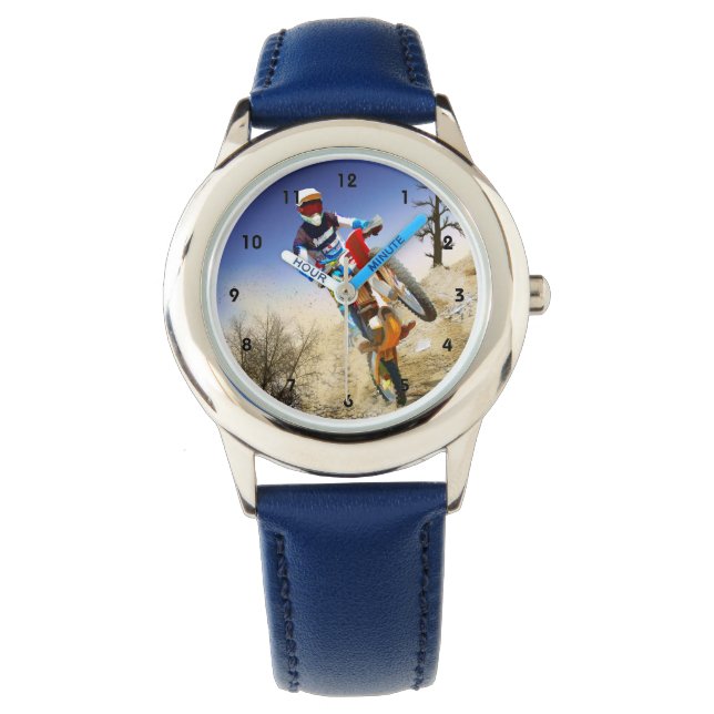 Desert Wheelie Motocross Horloge (Voorkant)