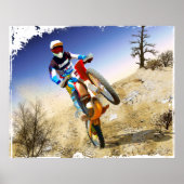 Desert Wheelie Motocross Poster (Voorkant)