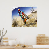 Desert Wheelie Motocross Poster (Keuken)