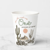 Desert Wild West Western 1e verjaardag Papieren Bekers (Achterkant)