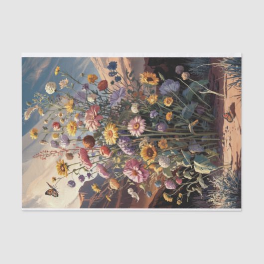 Desert Wildflower Bouquet, Zuidwestelijke Canyon Tissuepapier (Voorkant)