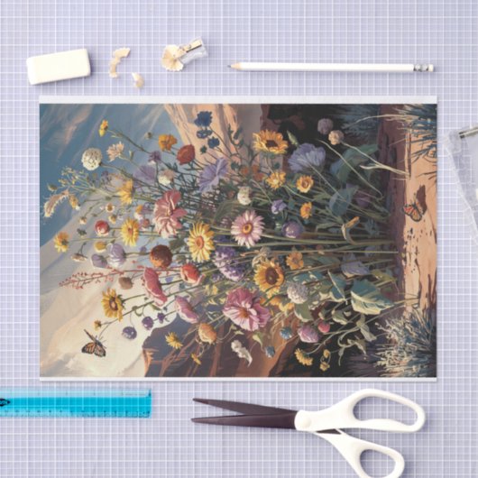 Desert Wildflower Bouquet, Zuidwestelijke Canyon Tissuepapier (Craft)