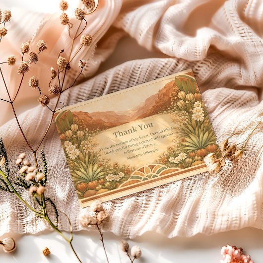 Desert Wildflower Garden Birthday Bedankkaart