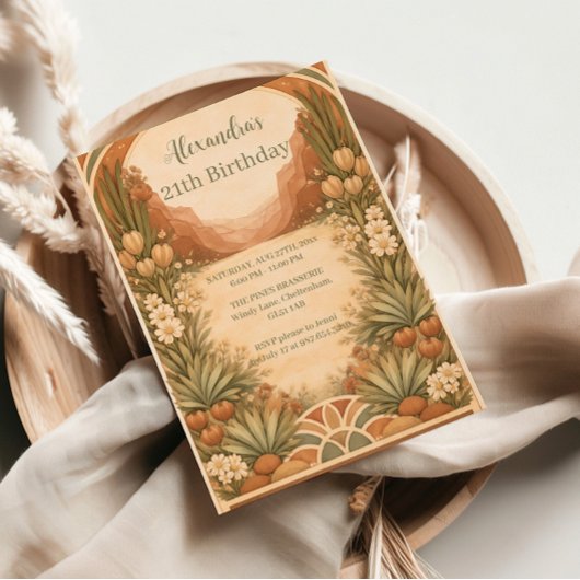 Desert Wildflower Garden Birthday Kaart