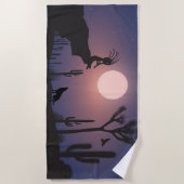 Desert Wolf Arizona Kokopelli Beach Towel Strandlaken (Voorkant)