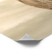 Desert Wolf Pup Water Reflection Poster (Hoek)