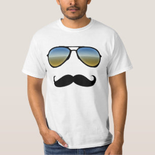 Desert Zonnebril Vermomming Mustache T-shirt