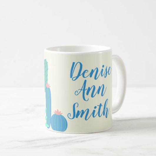 Desert Zuidwest Cactus Thema Koffie Mok Saguaro (Voorkant rechts)