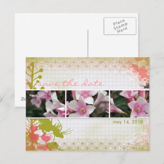 DesertBotanicals Briefkaart - graph floral (Voorkant / Achterkant)