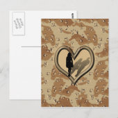 DesertCamo Vrouw vermist manAnsichtkaart Briefkaart (Voorkant / Achterkant)