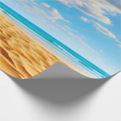 Deserted Tropical Island Sandy Beach  Cadeaupapier (Hoek)