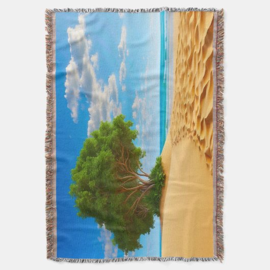 Deserted Tropical Island Sandy Beach Deken (Voorkant Verticaal)