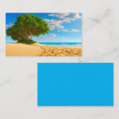 Deserted Tropical Island Sandy Beach  Informatiekaartje (Voorkant / Achterkant)