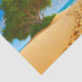 Deserted Tropical Island Sandy Beach  Tissuepapier (Detail)