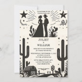 Desertrodeo Retro Paard Rustieke Westerse Bruiloft Kaart (Voorkant)