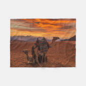 Deserts | Bactrian Camel Egypt Sand Dune Fleece Deken (Voorkant (Horizontaal))