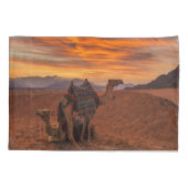 Deserts | Bactrian Camel Egypt Sand Dune Kussensloop (Achterkant)