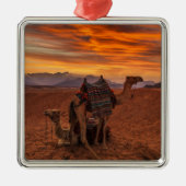 Deserts | Bactrian Camel Egypt Sand Dune Metalen Ornament (Voorkant)