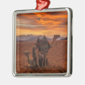 Deserts | Bactrian Camel Egypt Sand Dune Metalen Ornament (Links)