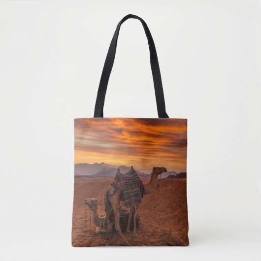 Deserts | Bactrian Camel Egypt Sand Dune Tote Bag (Voorkant)