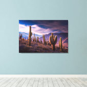 Deserts | Cactus Landscape Argentina Canvas Afdruk (Insitu (Houten vloer))
