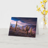 Deserts | Cactus Landscape Argentina Kaart (Gele Bloem)