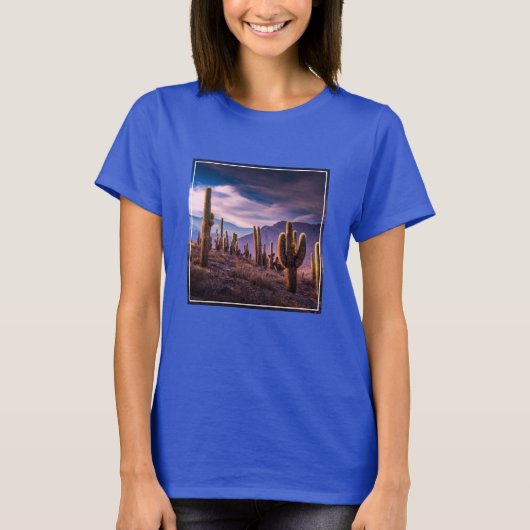Deserts | Cactus Landscape Argentina T-shirt (Voorkant)