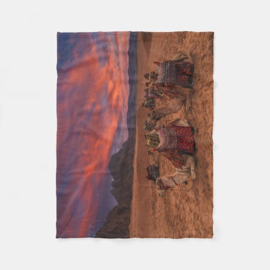 Deserts | Camels Sinai Mountains Egypt Fleece Deken (Voorkant)