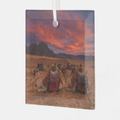 Deserts | Camels Sinai Mountains Egypt Glas Ornament (Voorkant links)