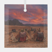 Deserts | Camels Sinai Mountains Egypt Glas Ornament (Voorkant)