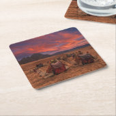 Deserts | Camels Sinai Mountains Egypt Kartonnen Onderzetters (Schuin)