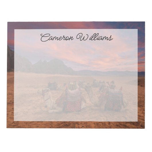 Deserts | Camels Sinai Mountains Egypt Notitieblok (Voorkant)