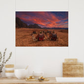Deserts | Camels Sinai Mountains Egypt Poster (Keuken)