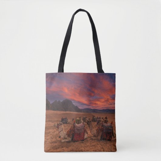 Deserts | Camels Sinai Mountains Egypt Tote Bag (Voorkant)