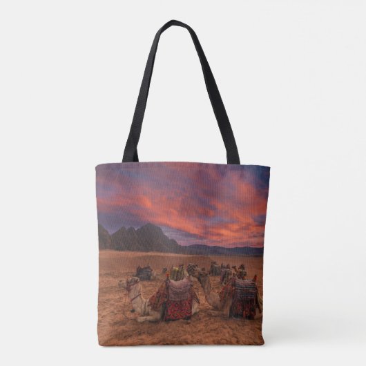 Deserts | Camels Sinai Mountains Egypt Tote Bag (Achterkant)