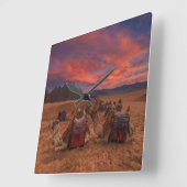 Deserts | Camels Sinai Mountains Egypt Vierkante Klok (Hoek)