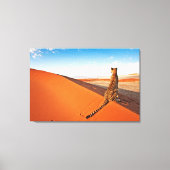 Deserts Cheetah Savannah Desert Canvas Afdruk (Voorkant)