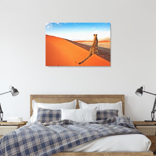 Deserts Cheetah Savannah Desert Canvas Afdruk (Insitu (Slaapkamer))