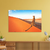 Deserts Cheetah Savannah Desert Canvas Afdruk (Insitu (Woonkamer))