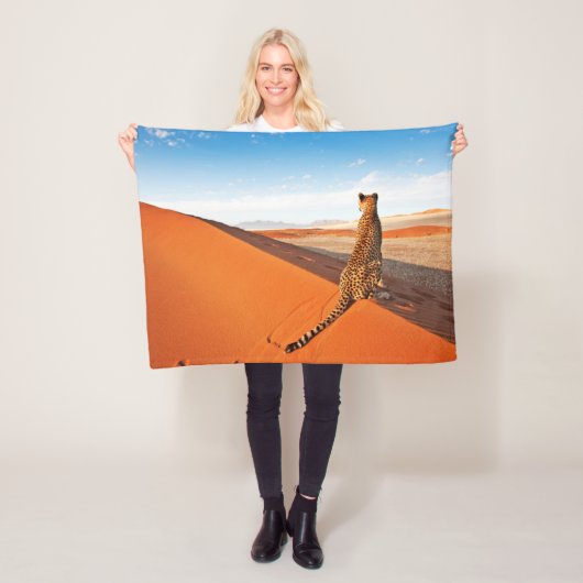 Deserts Cheetah Savannah Desert Fleece Deken (In situ)