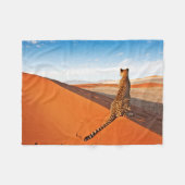 Deserts Cheetah Savannah Desert Fleece Deken (Voorkant (Horizontaal))
